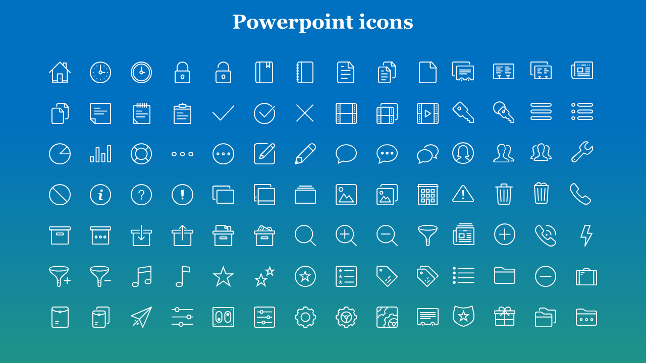 Amazing PowerPoint Icons Slide Template Presentation